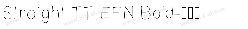 Straight TT EFN Bold字体转换